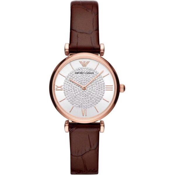 Emporio Armani AR11269 Bordeaux Leather Women Watch