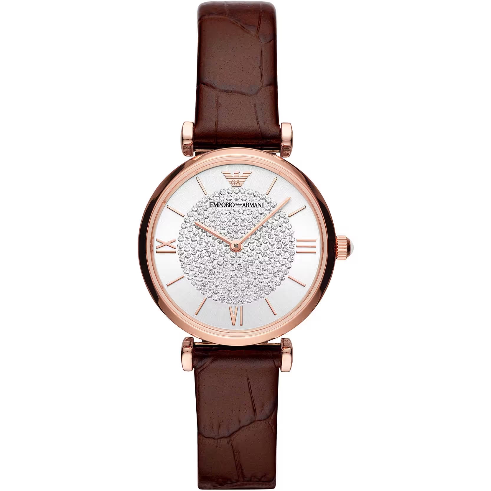 Emporio Armani AR11269 Bordeaux Leer Vrouwen Horloge