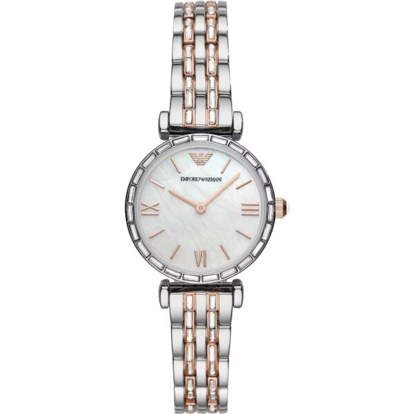 Emporio Armani Gianni T-Bar Women Watch Silver - AR11290