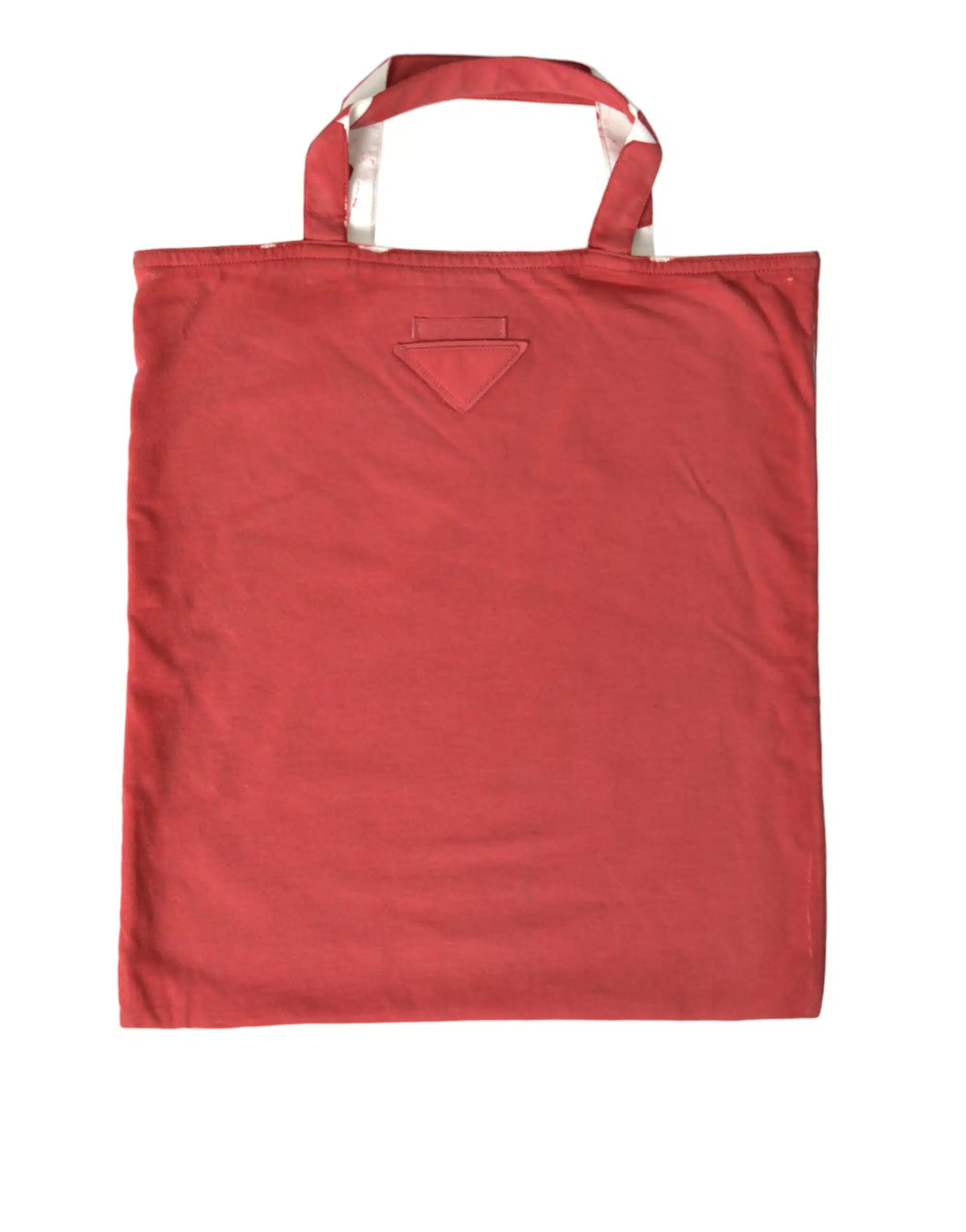 Prada Chic Tote Bag in Red and White Fabric