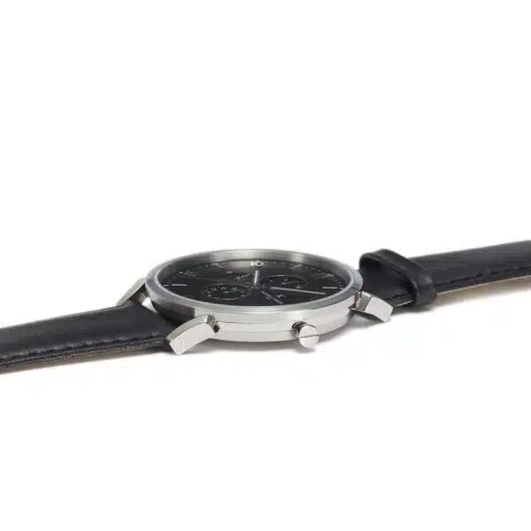 Pierre Cardin Chronograph Black Leather Side