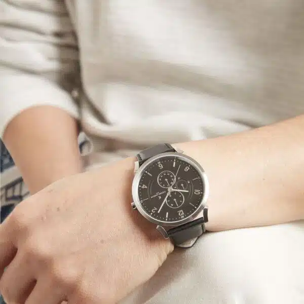 Pierre Cardin Chronograph Black Leather Showcase