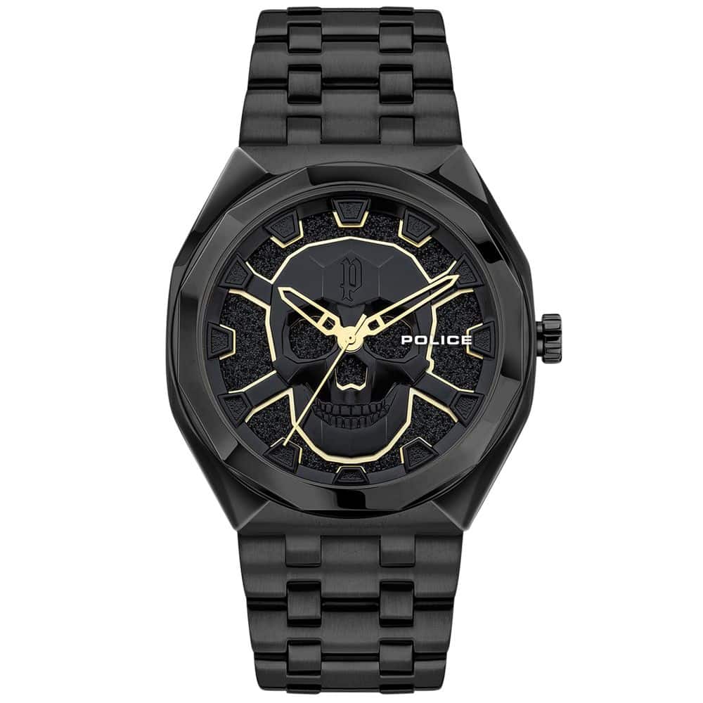 Police Men's Skull Watch - Black