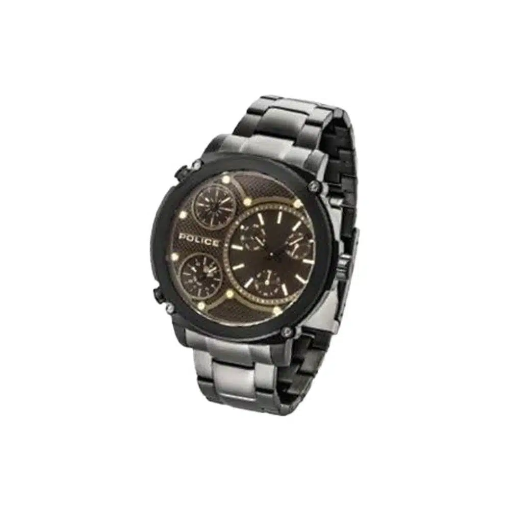 Police Analog Multifunctional Watch Men Black