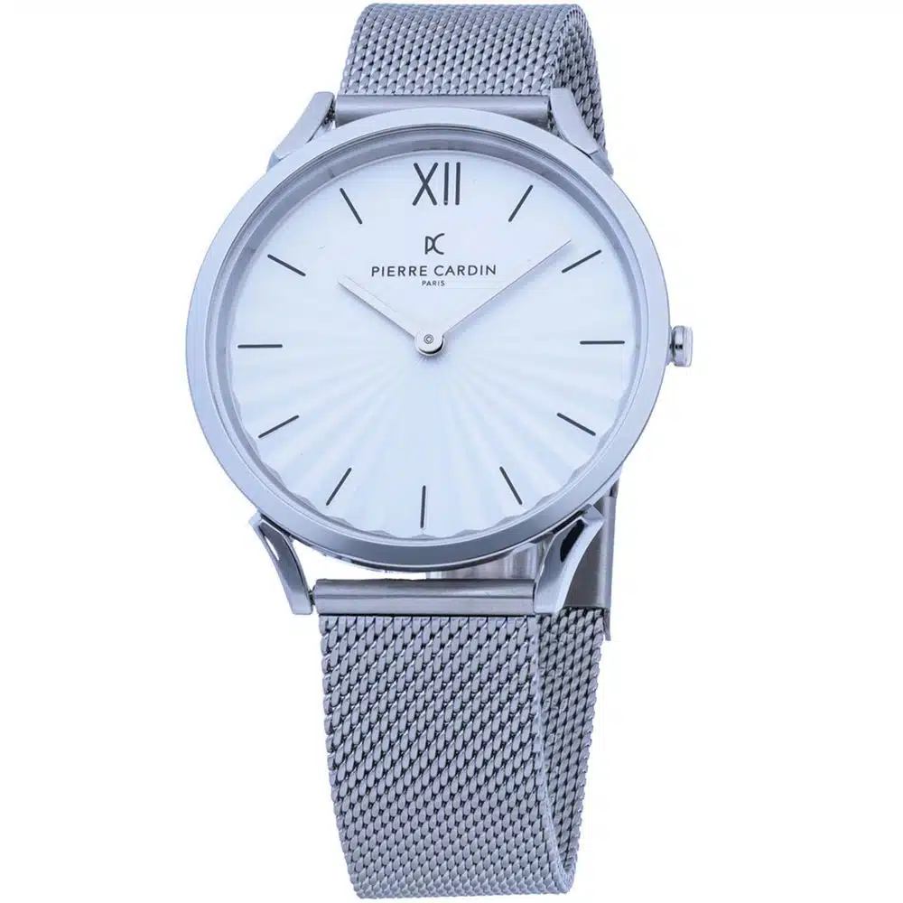 Pierre Cardin Silver Mesh Stainless Steel Watch