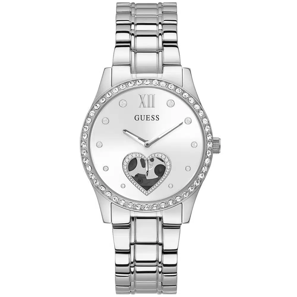 Guess Silver Women Watch with Swarovski Crystals